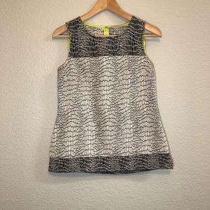 Banana Republic Grey Jacquard Animal Print Sz 2